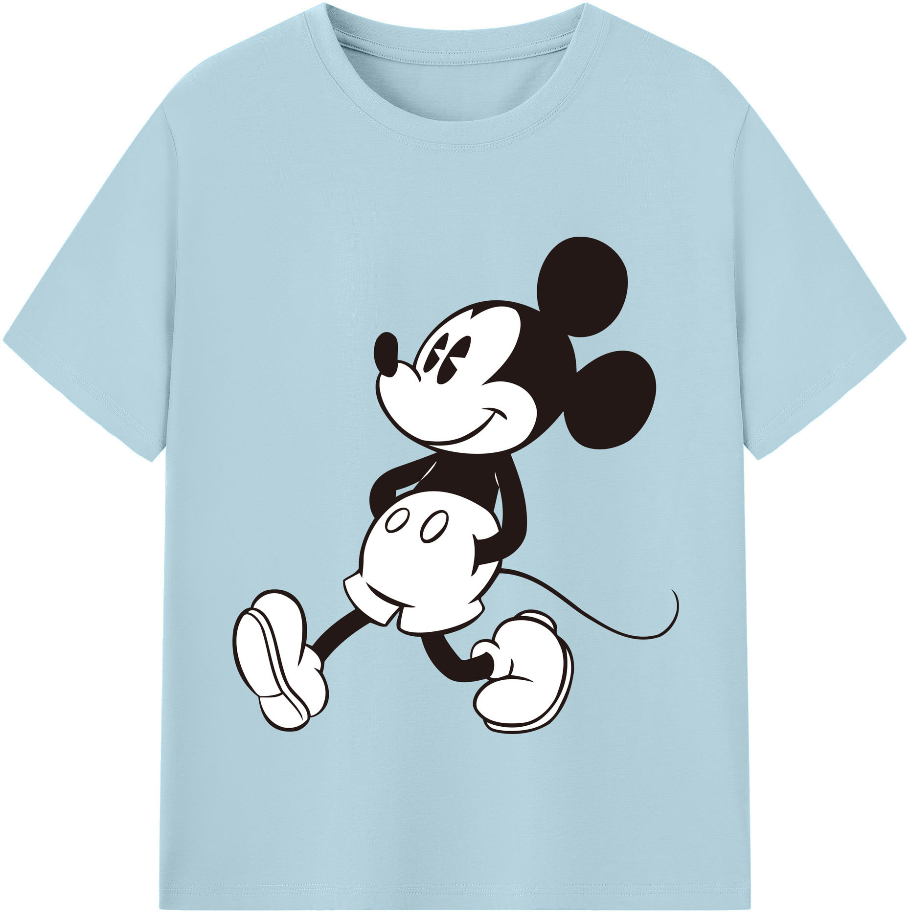 （画像用） ミッキーマウス Mickey Mouse 綿100％半袖Tシャツ（フロントプリント）